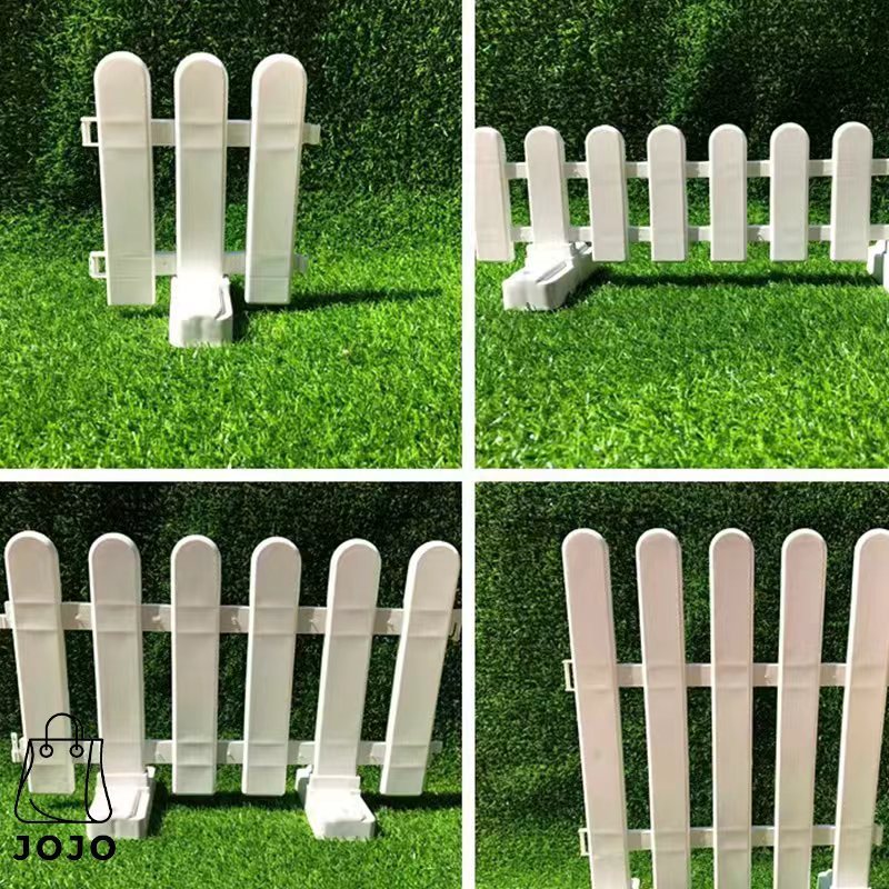 Pagar Taman Plastik Shabby Chic - Jual Satuan, Dekorasi Vintage Putih, Cocok Indoor/Outdoor