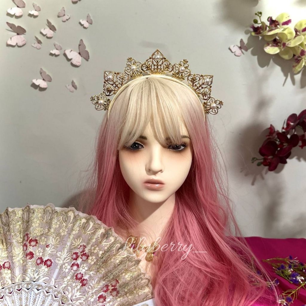 TERMURAH Bando Mahkota Hiasan Kepala Karnaval Festival Headpiece Hijab Wisuda Anak Wanita Simple - K