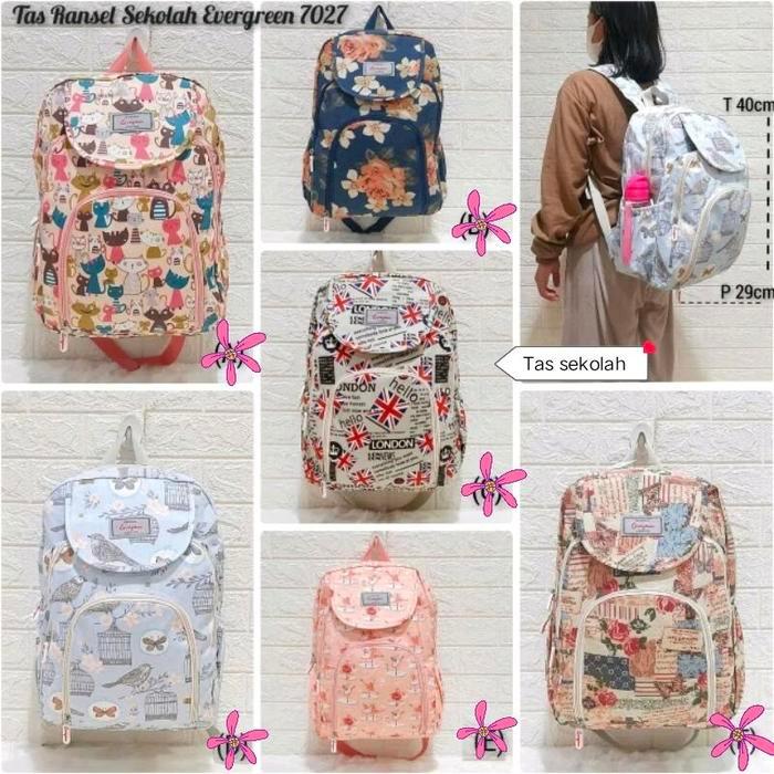 Tas sekolah SD SMP SMA Tas sekolah Anak Tas ransel EVergreen Tas anak sekolah Tas ransel anak Tas se