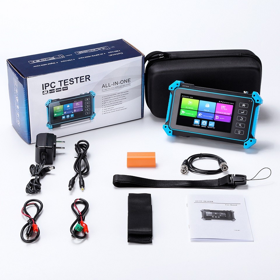 54 CCTV Tester Monitor Analog Camera Tester 8K IP Camera Tester IPC5200C Plus PTZ VGA HDMI Input Cab
