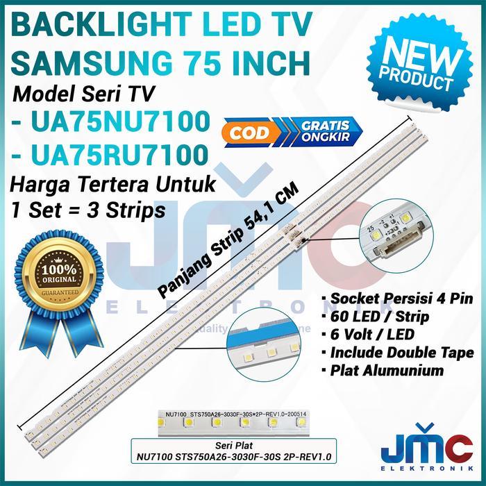 Backlight TV For Samsun UA75NU7100 UA75RU7100 UA 75NU7100 75RU7100 LAMPU BL LED TV 75 Inch Inc STS75