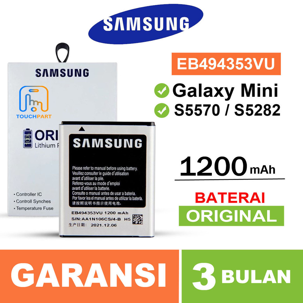 Baterai Batre Samsung Galaxy Mini / S5570 / S5282 Battery Original 100%