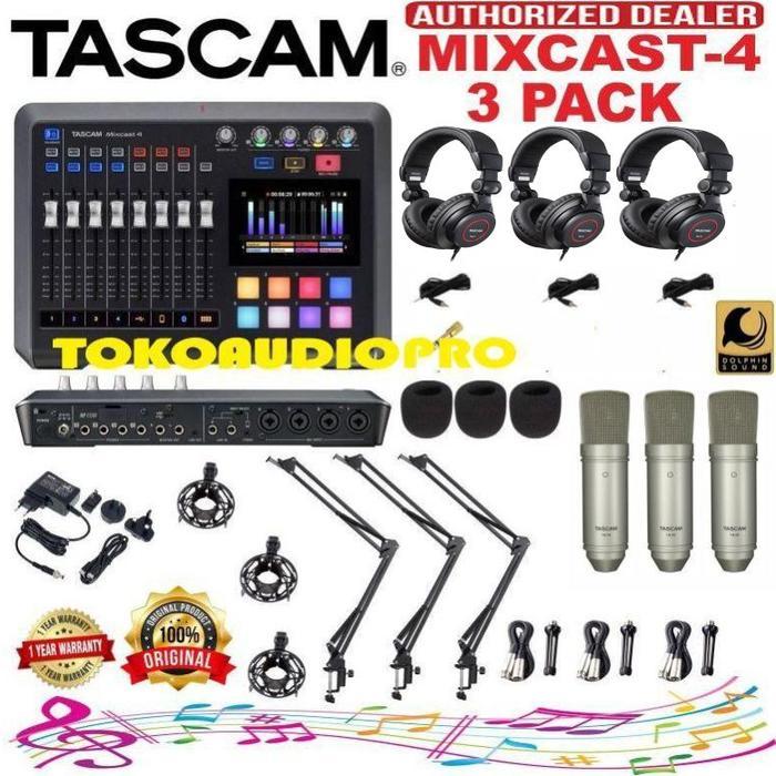 Paket Podcast Tascam Mixcast-4 Paket Broadcast Live Podcast - PODCAST 2