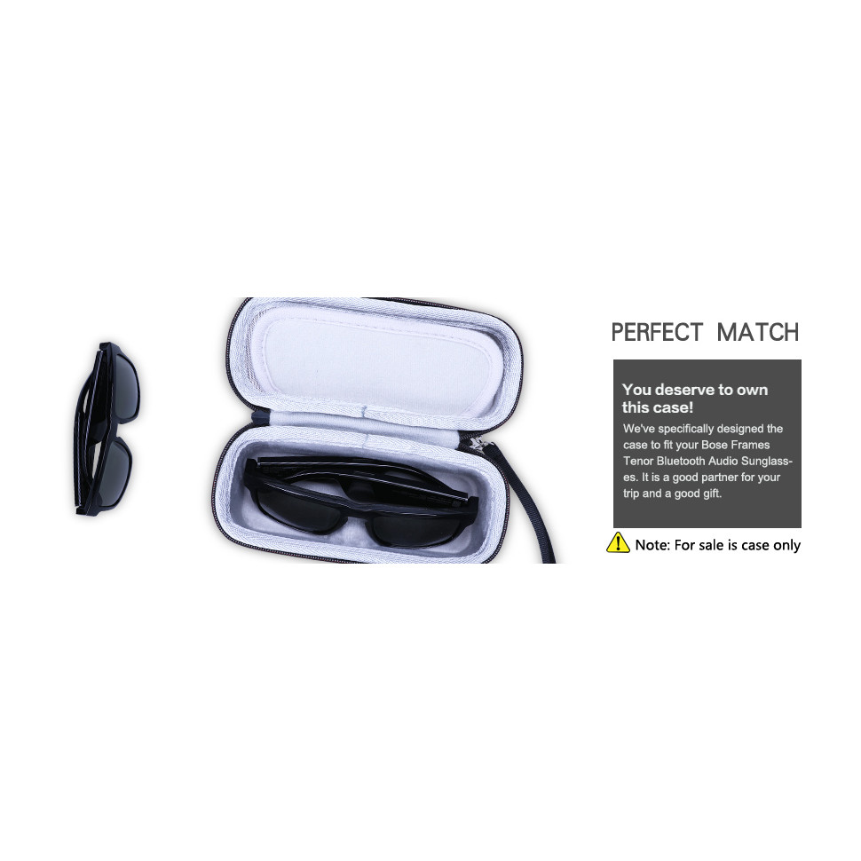 LTGEM EVA Hard Case for Bose Frames Tenor Rectangular Polarized Bluetooth Auo Sunglasses Protective 