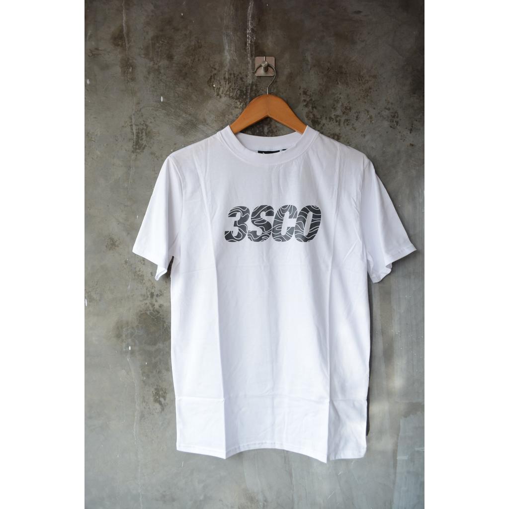Kaos Pria Lengan Pendek Putih 3second