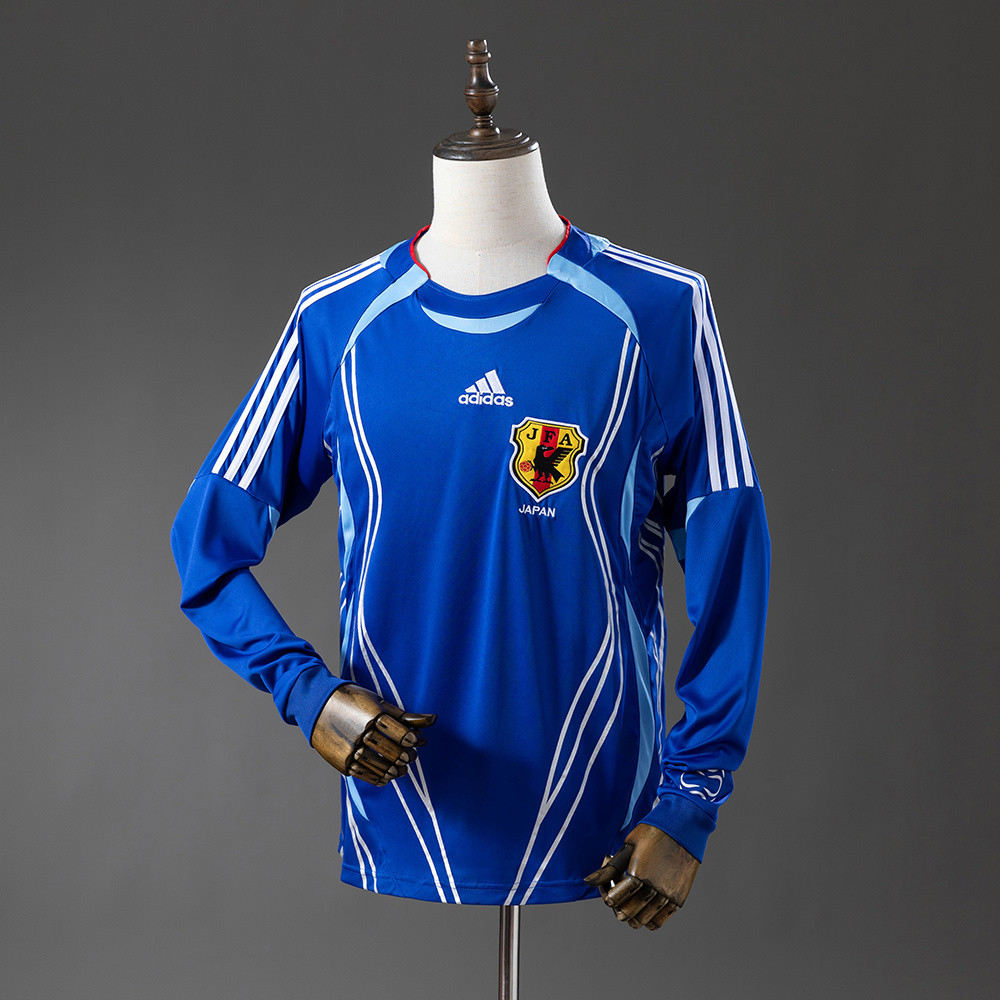 Jersey Japan 2006 Home Long Sleeves Retro T shirt pria