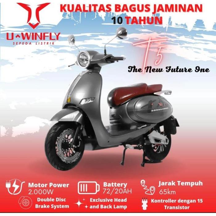 Motor Listrik Uwinfly T5 VESPA Dinamo Charger Matic new