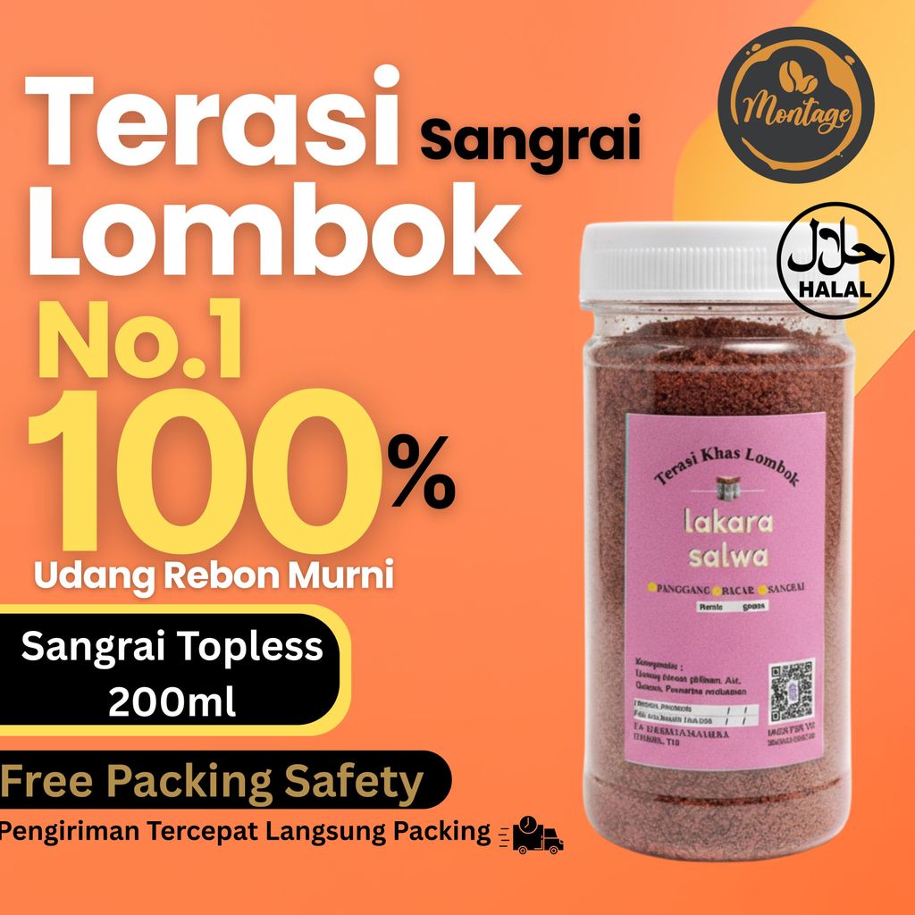 Terasi Sangrai Lombok 200ml Terasi Lombok Terasi Sambal Khas Lombok Terasi Merah Lakara Salwa