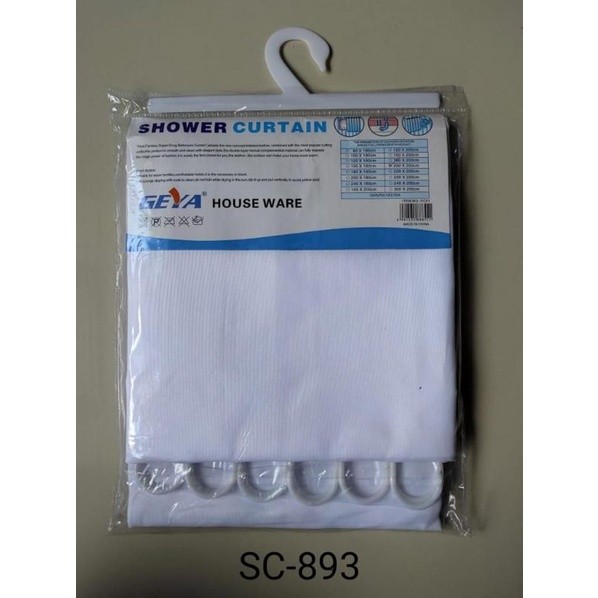 Tirai Kamar Mandi Ukuran 200 x 200 cm Gorden Anti Air Shoer Curtail Bahan Polyester