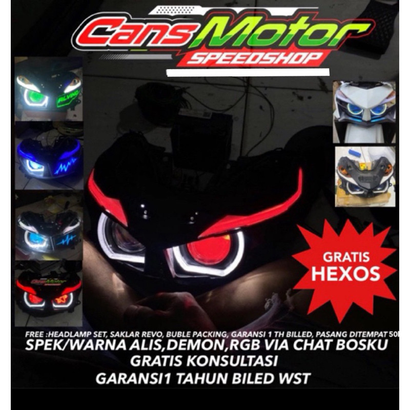 Projie billed Vario LED 125/150 l Projector HID Shord BMW Honda Vario 2015 - 2018 l Custom Headlamp 