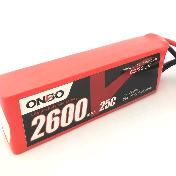 Lipo 6s 22.2v 2600mah 25-50c Onbo Power Baru - Toy, Control, Remote SpartAuto