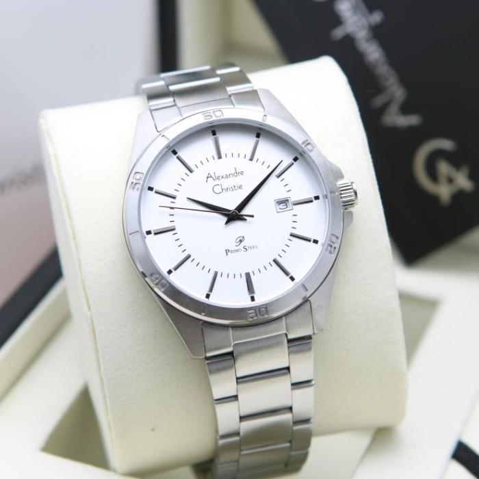 Jam tangan Pria Alexandre Christie 1011 AC1011 AC 1011 [Original] - Silver Putih