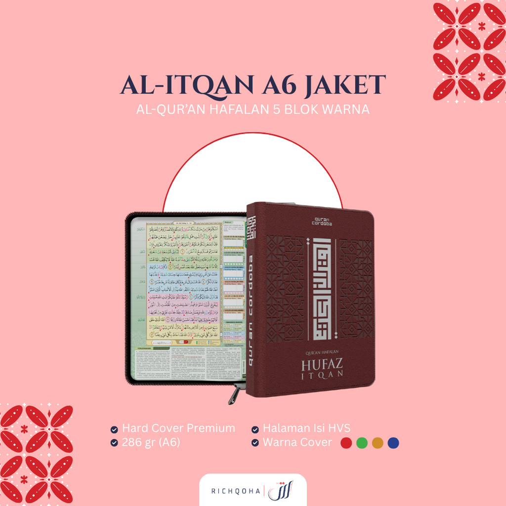 Cordoba Al Quran Alquran Kecil Mini Saku Sedang Resleting A6 Itqon Al Hufaz Hafalan