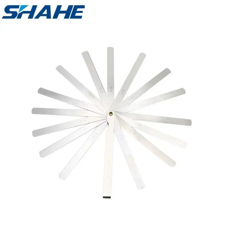 SHAHE Portable 150 mm Length 17 Blades Feeler Gauge Metric Feeler Gauge 0.02-1.00 mm Measurement Too