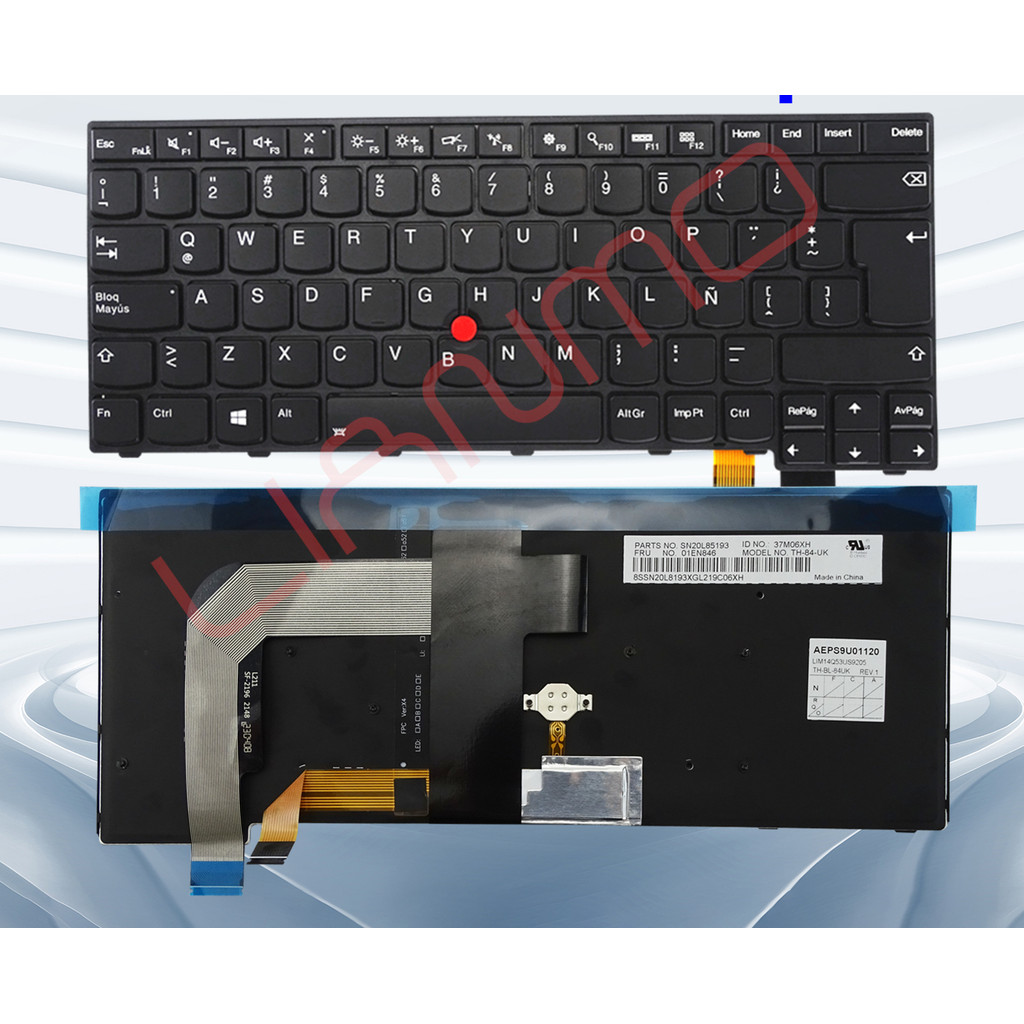 Suitable for Lenovo Thinkpad T460S T470S T460P T470P Latin America Spain notebook keyboard With back