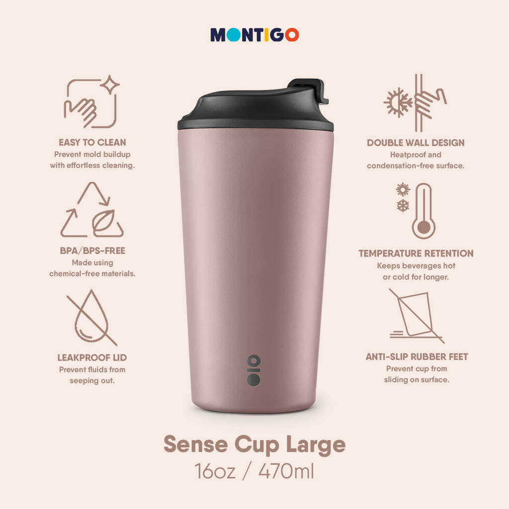 Montigo | Tumbler Sense Coffee Cup 16oz 480ml -Timberwood