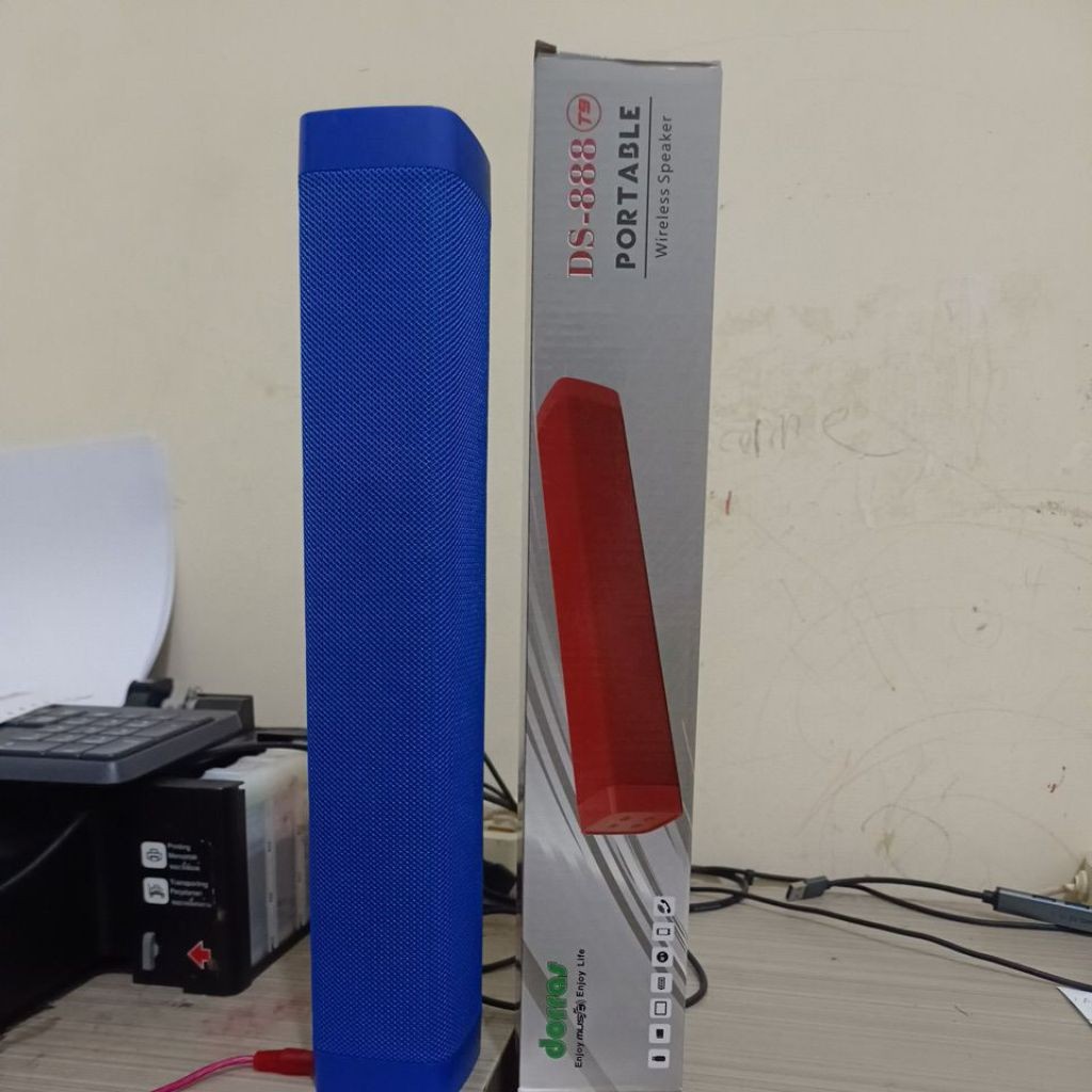 (TERMURAH) Speaker Bluetooth Powerful Bass Stereo Long Lampu LED Speaker Soundbar TV Komputer