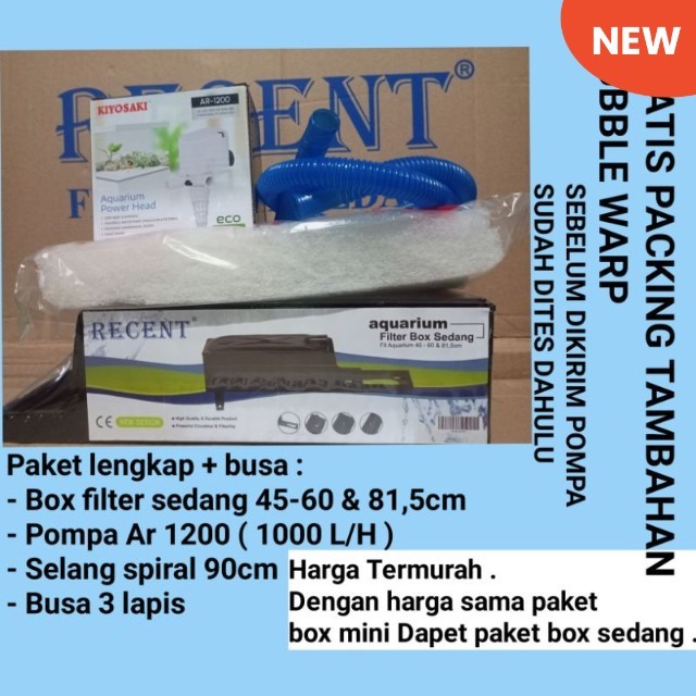 Paket box filter sedang / box filter komplit / box filter / top filter / paket box filter lengkap / 