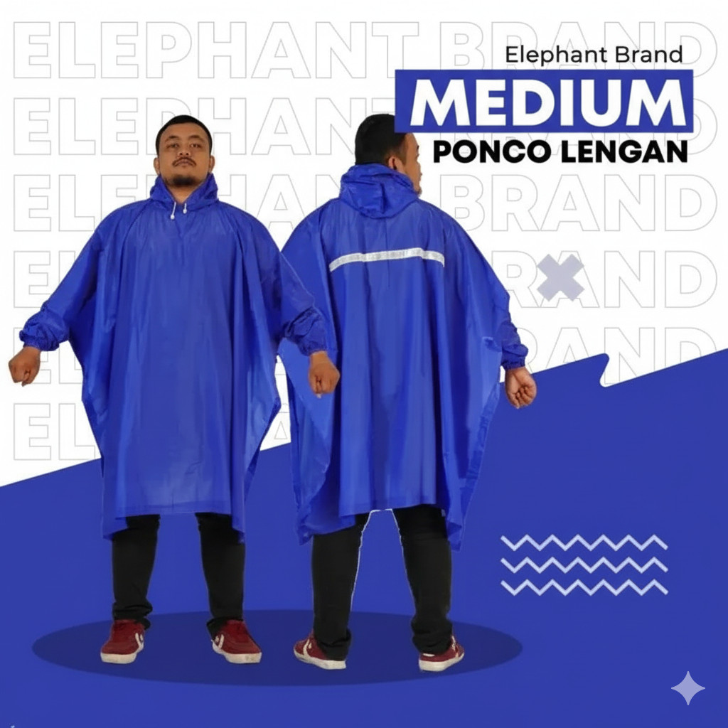 (ATH) Jas Hujan Ponco lengan 210 Elephant Dewasa Ponco Dewasa Wanita Jas Hujan Ponco Pria Jas Hujan 