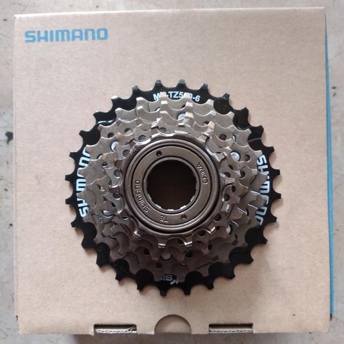 freewheel sprocket shimano original 6sp 6speed 6 speed TZ500 14-28T ulir drat