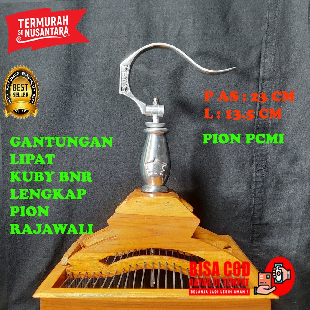SEDIA GANTUNGAN CANTOLAN LIPAT BNR KUBY 1 SET PION PCMI RAJAWALI SANGKAR KOTAK BURUNG KACER PLECI