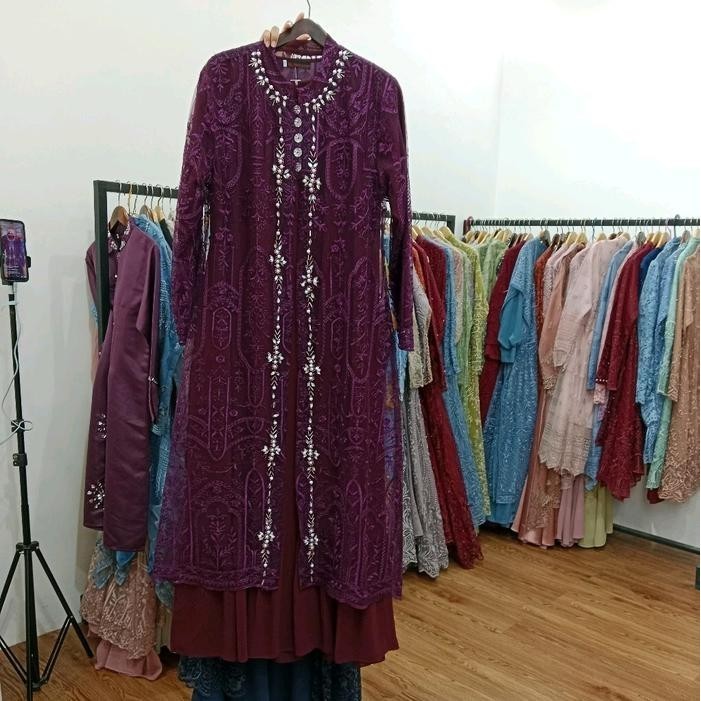 GAMIS ANDARI / GAMIS PESTA / GAMIS MODERN / GAMIS TERBARU gamis alika design 2025 - BERGENDI, M