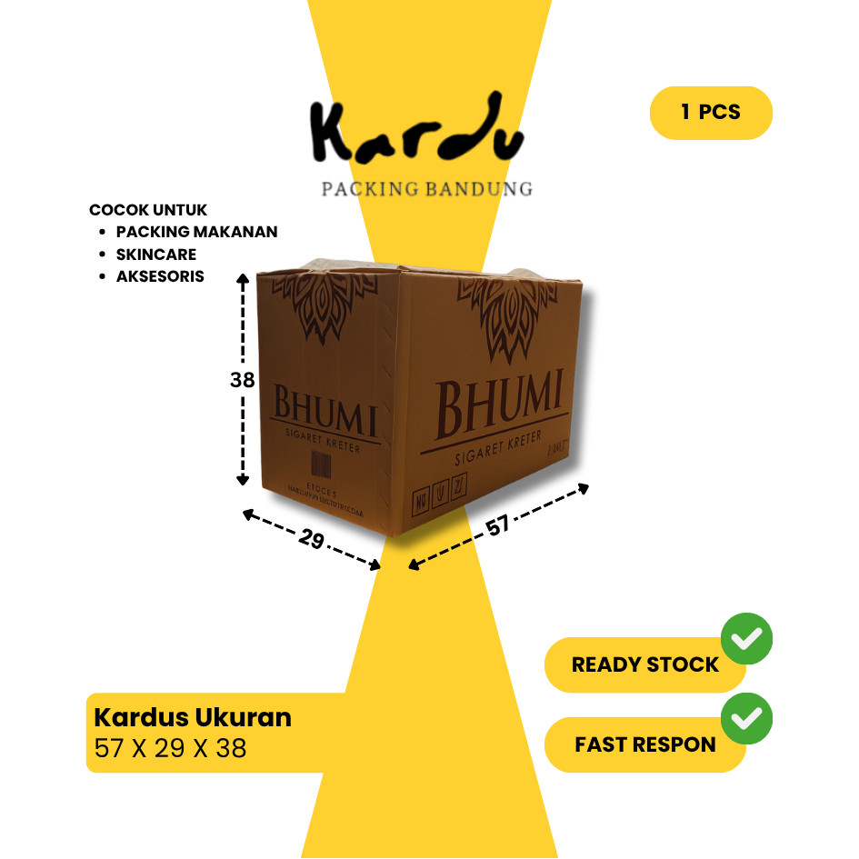 Kardus Bekas Rokok Bhumi | Kardus Packing Barang | Harga Murah Per Pcs | Kondisi Layak Pakai