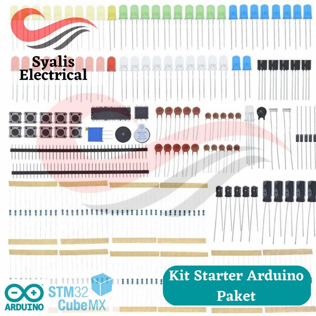 Kit Starter Arduino paket set komponen pemula dasar [Syalis]