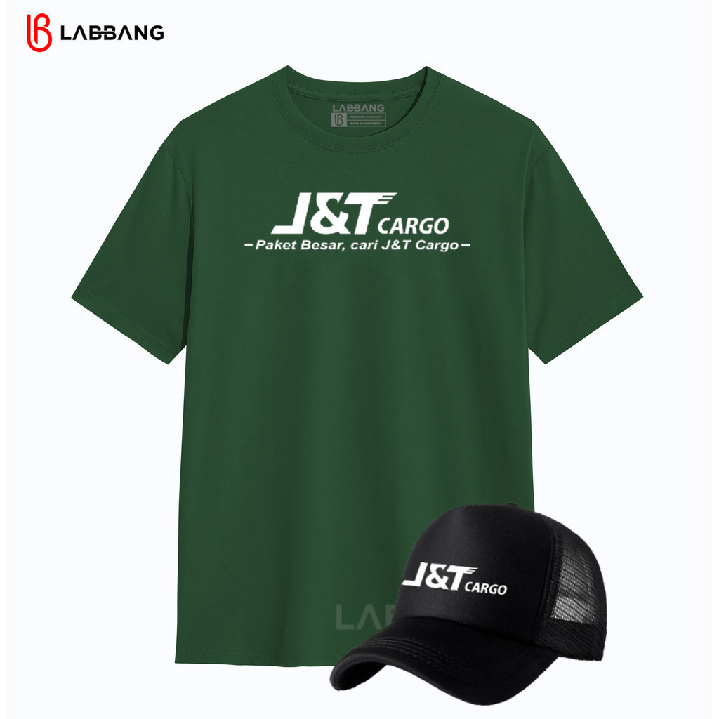 Plus Topi. LABBANG Kaos T-shirt JNT Cargo Round Reck Reguler Fit Unisex Pria Wanita Seragam JNT Sera