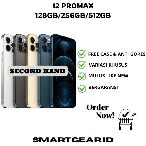 iphone 12 pro 12 promax 256gb 128gb second fullset original mulus like new WiFi only ios26 OLED LAYA