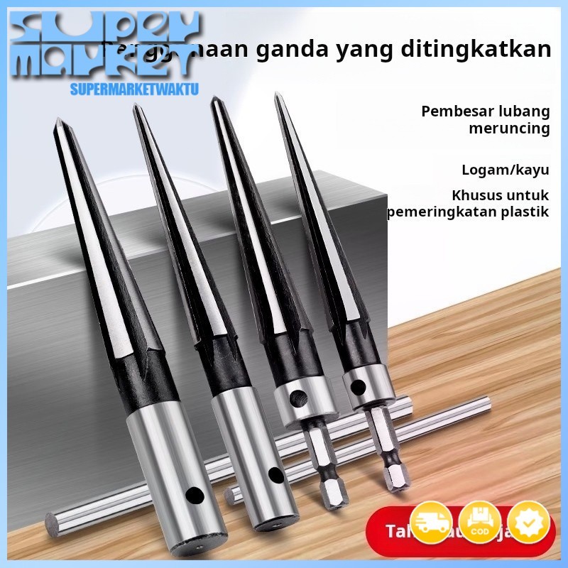 Mesin reamer kerucut, mesin reamer tangan, mata bor spiral karbida kerucut untuk pertukangan kayu