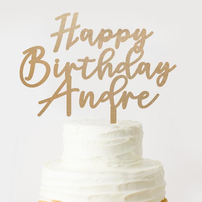 Dekorasi time Custom Topper Happy Birthday / Topper Ulang Tahun Murah Topper Akrilik - 10