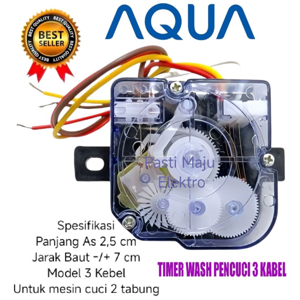 Timer Mesin Cuci AQUA 2 Tabung wash 3 kabel (Sparepart)