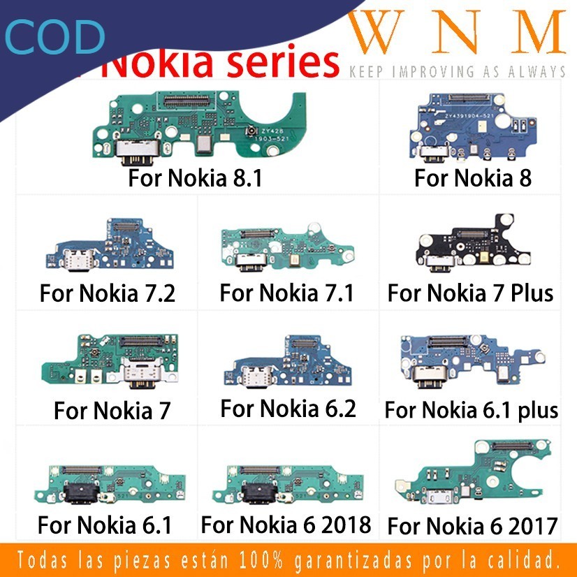 New For Nokia 6.1 7 8.1 8 7.2 7.1 6.2 6 2017 2018 plus USB Charging Dock Port Charger with Microphon