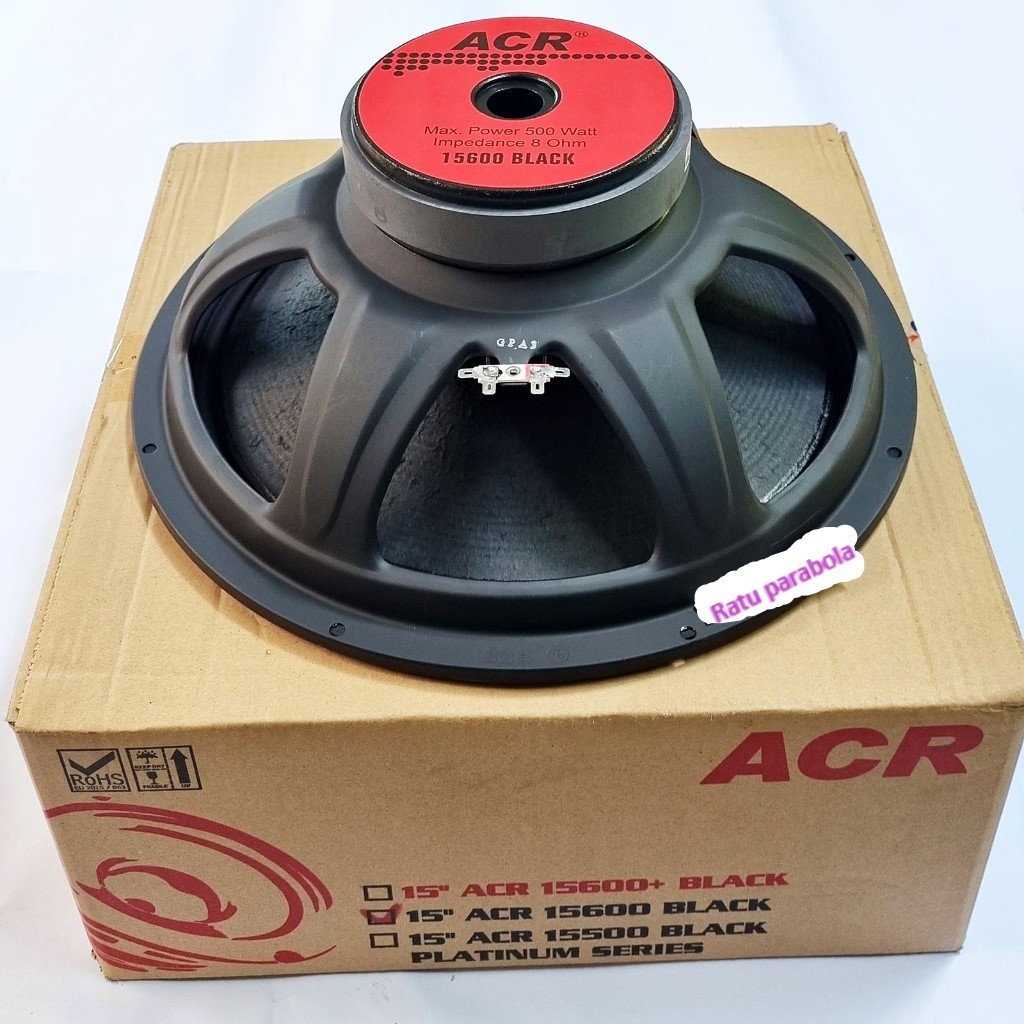 Speaker 15 inch 15" ACR 15600 BLACK SERIES WOOFER 500Watt 500 watt