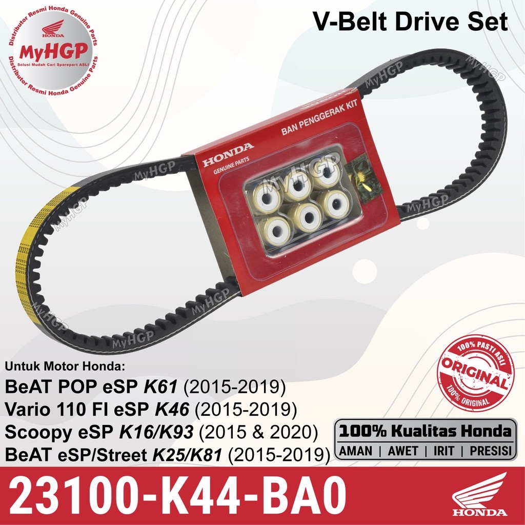 23100K44BA0 V-Belt Honda BeAT Scoopy Vario 110 eSP  23100-K44-BA0