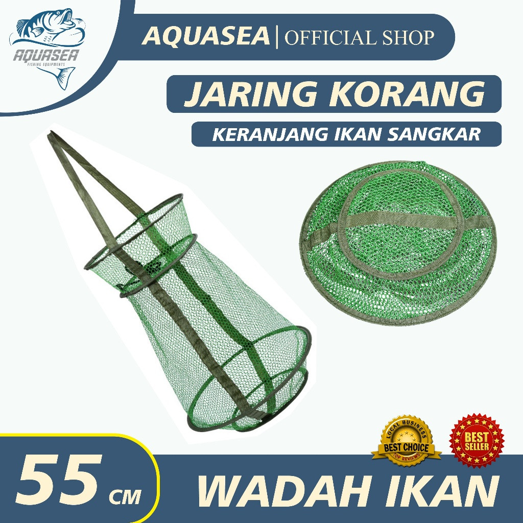 PANCING PEMULA Korang Pancing Ikan Nilon/Koja Tinggi 55cm  Wadah Ikan