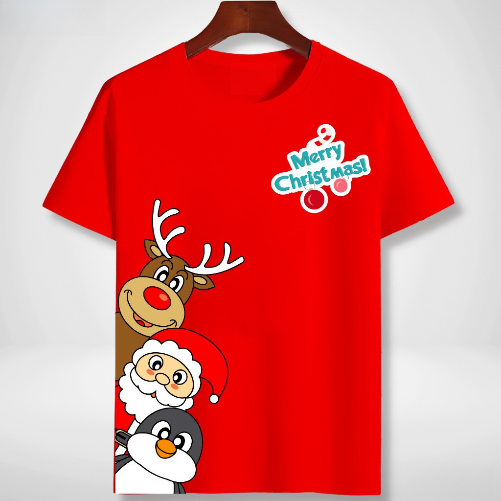 COD Misteri Natal T-shirt Merry Christimas Santa & Friends | Kaos Natal
