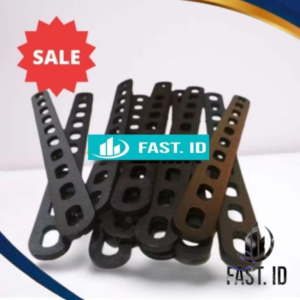 Breket plat Tebal 5mm plat lubang Gantungan knalpot Bracket lampu Breket bolong besi tebal 2 - 5mm c