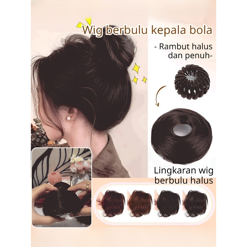 Praktis & Volume Tebal Sanggul Sarang Burung Hairpiece Cincin Rambut Pompador/Wig Sanggul/Sanggul Ra