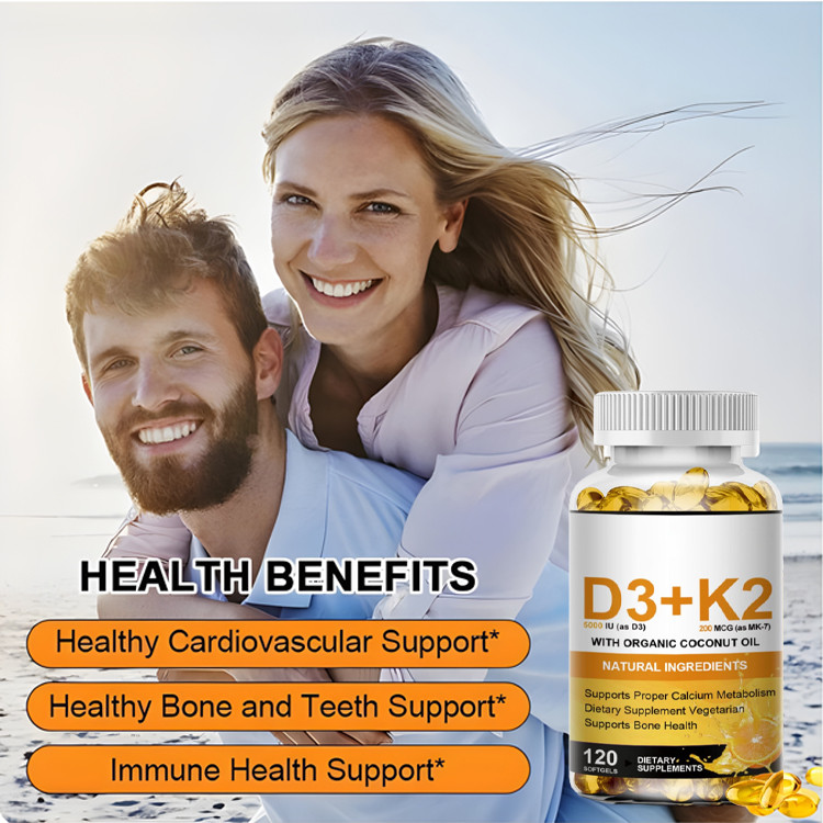 [Suplemen Premium] JMY-Vitamin D3 Gel Capsule / Vitamin D3 K2 Softgel / Meningkatkan Penyerapan Kals