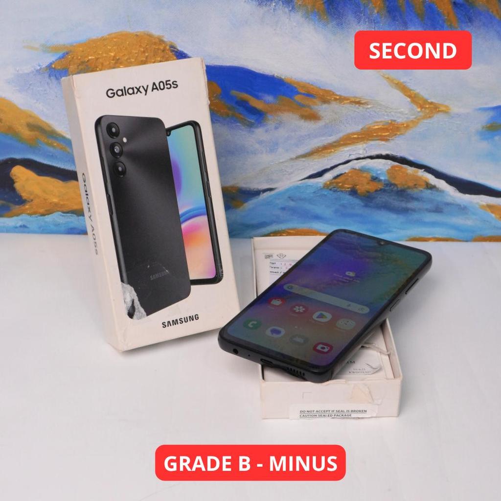 SAMSUNG A05S 6/128 GB GRADE B - MINUS HP SECOND ORIGINAL SINAR MUTIARA CELL