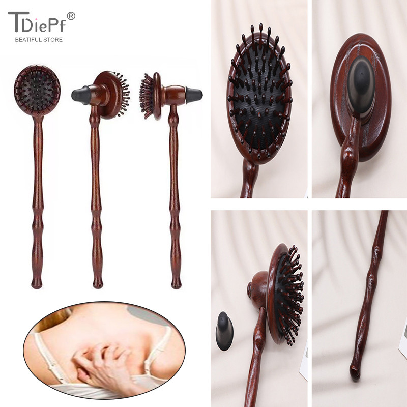 1pcs Wooden Massage Airbag Hammer Knock Back Merian Hammer Back Massage Hammer Wood Massager Health 