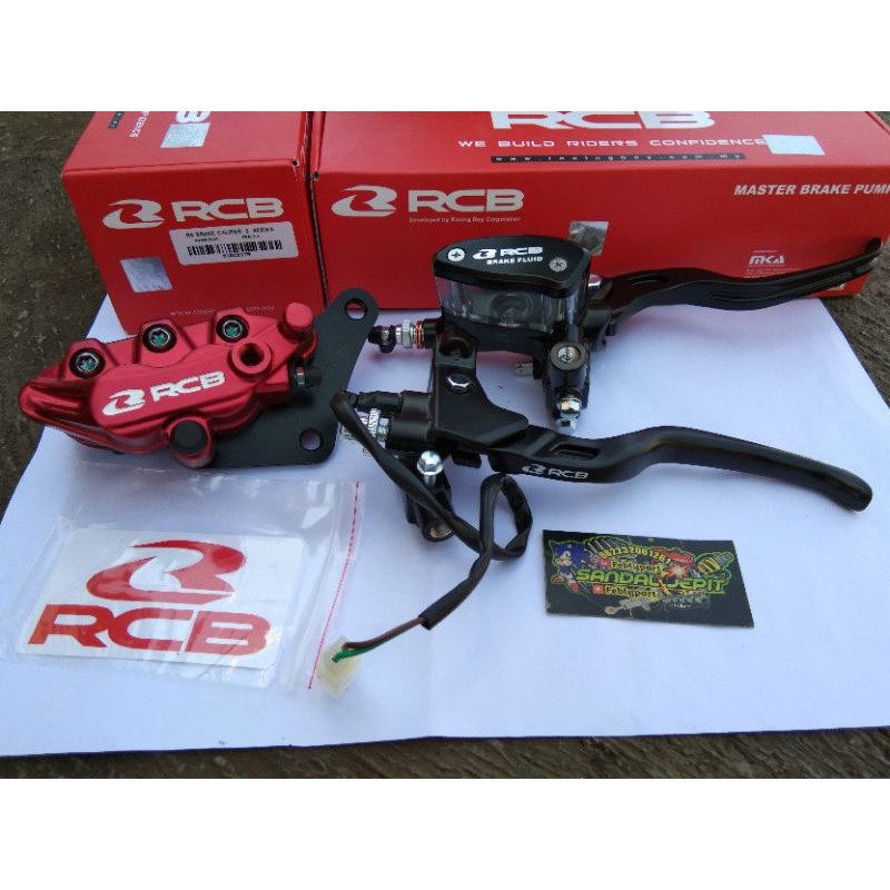 PAKET SET MASTER CALIPER RCB MASTER RCB OVAL 14MM SET HANDLE KOPLING RCB E2 ORIGINAL RX KING KALIPER