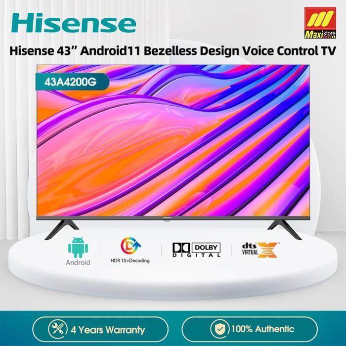 HISENSE 43A4200G LED TV [43 Inch] Android 11 Smart - Garansi Resmi - Kota Makassar - Kota Makassar