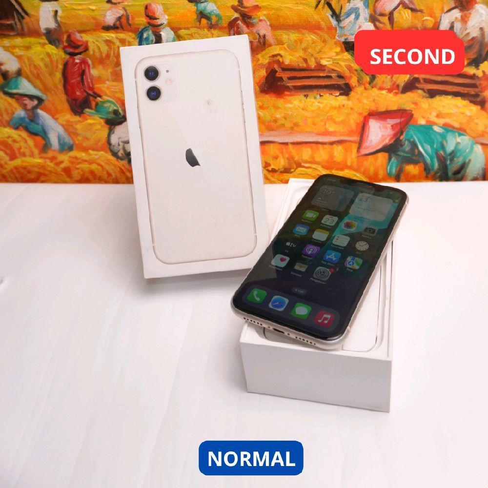 IPHONE 11 128 GB HP SECOND ORIGINAL SINAR MUTIARA CELL