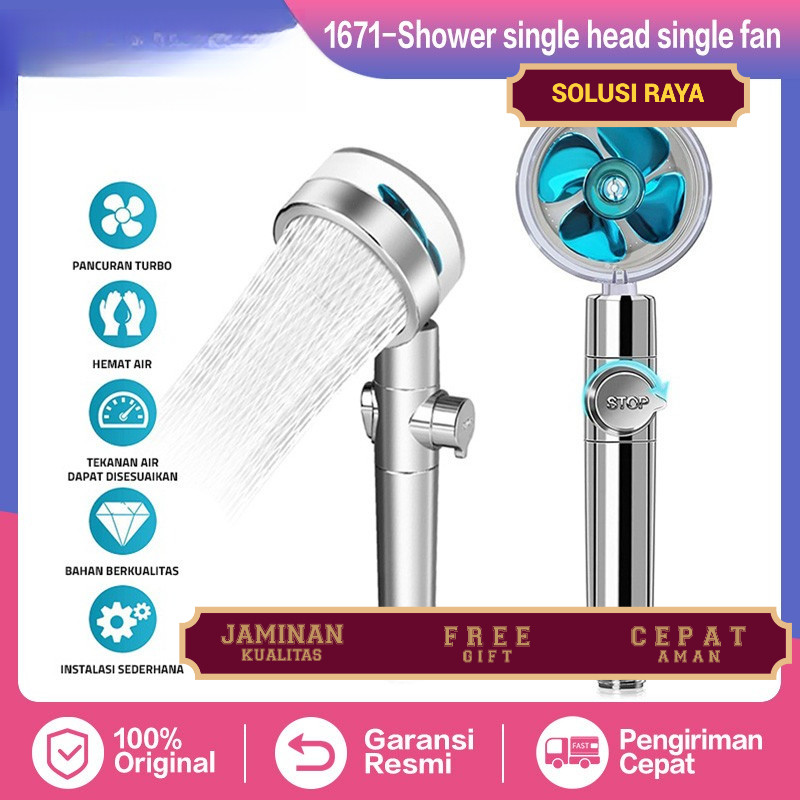 GM Bear Shower Kamar Mandi Satu Set Turbo Fan 1671 - Sower Kamar Mandi 1 Set Shower Kipas