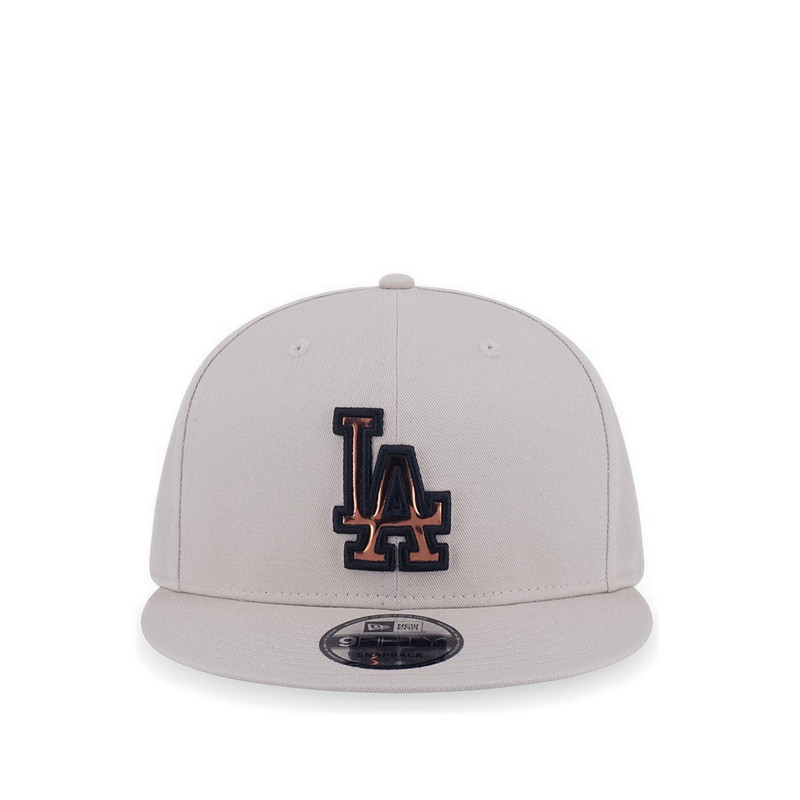 New Era 9FIFTY Thin Metal Infill Logo Los Angeles Dodgers Men's Caps - Stone