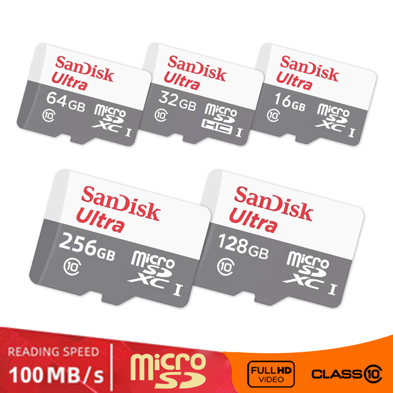 (COD) Ultra Memory Card 256GB 128GB 64GB SD Card 32GB 16GB Micro SD Card SDXC UHS-1