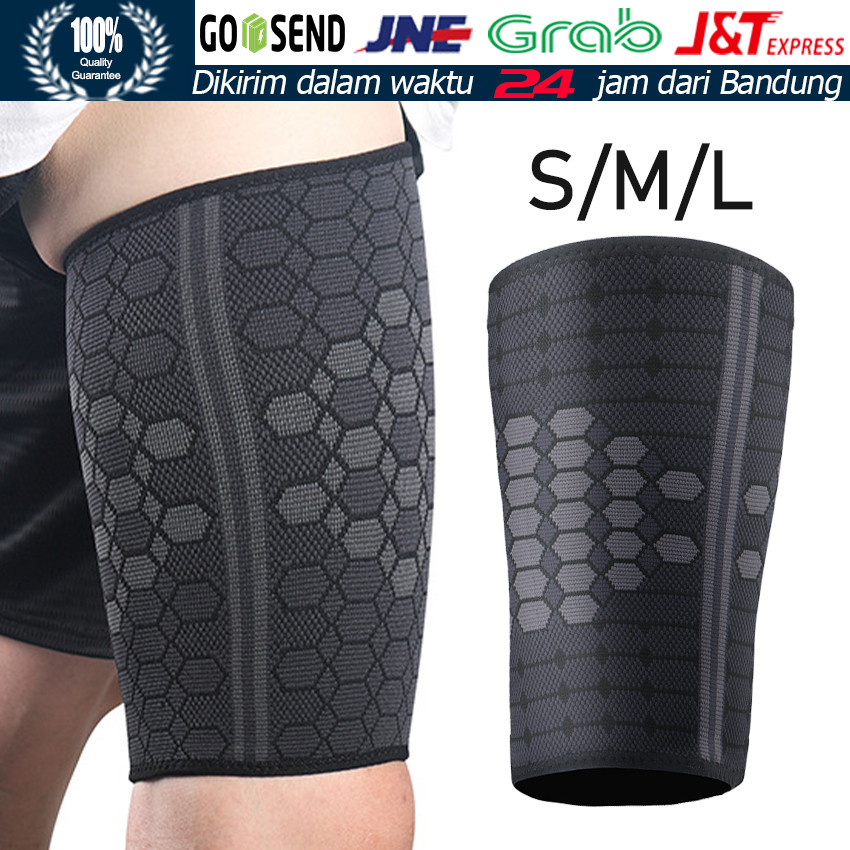 Deker Paha / Pelindung Paha Olahraga / Thigh Support Nilon / Deker Thigh Brace Elastis / Pelindung O
